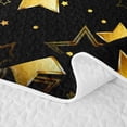 thumbnail image 5 of Manfei Lovely Stars Bed Spread Queen,Galaxy Theme Queen Coverlet Set,Black Gold,Black Reversible,3-Piece,1 Quilt and 2 Pillowcases, 5 of 7