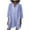 Purple, variant on Summer Plus Size Dresses for Womens 2025 Fashion Imitation Linen Casual Solid Pocket 3/4 Sleeved Beach Mini V-Neck Dress