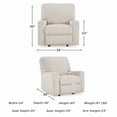 thumbnail image 3 of Signature Design by Ashley Furniture Aviemore Stone Recliner, 3 of 16