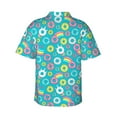 thumbnail image 4 of Xecao Donut print Hawaiian shirt - a stylish short-sleeve button-down for men, perfect for casual beach and tropical outings., 4 of 9