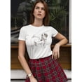 thumbnail image 2 of Cute Vintage Pug Dog Sketch T-Shirt Women -Image by Shutterstock, Female x-Large, 2 of 4