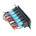 thumbnail image 4 of 6 Gang Rocker Switch, Backlit Heat Resistant LED Switch Panel Overload Protection  for Headlamp Fog Lamp Side Maker Light Red,Blue, 4 of 7