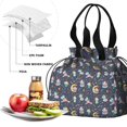 thumbnail image 4 of Star Fairy Princess Pattern Drawstring Lunch Bag Women - Drawstring Lunch Bag Insulated for Work Office - Stain-Resistant Large Lunchbags for Women with Multi-Pockets, 4 of 6