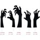 thumbnail image 1 of Paquete de 5 letreros de Halloween con manos negras y 10 estacas, silueta aterradora, decoraciones de Halloween para patio al aire libre, césped, jardín, decoración de Halloween LingWen 9024715642288, 1 of 1