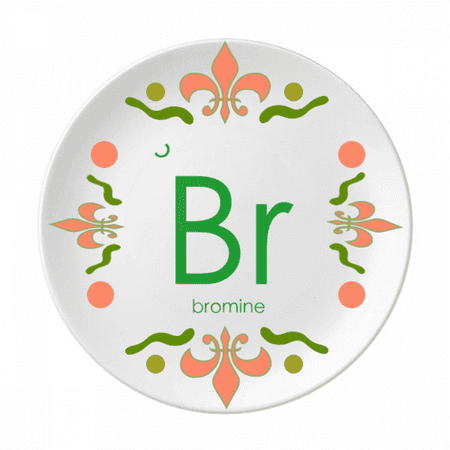 

Chestry Elements Period Table Halogens Element Brone Br Flower Ceramics Plate Tableware Dinner Dish