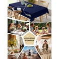 thumbnail image 5 of Golf Ball Table Cloth, Navy Blue Monochrome Sport Waterproof Tablecloth for Rectangle Tables, Reusable Washable Fabric Table Cover for Restaurant Kitchen Dining Tables 52"x70", 5 of 6