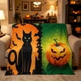 thumbnail image 6 of SHENGXINY Halloween Throw Blanket Decorations Indoor,Whimsical Cartoon-Print Fleece Blanket for Window Sofa Fall Comfort Decor, 6 of 9