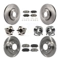 thumbnail image 1 of Transit Auto Front Rear Wheel Hub Bearings Assembly Disc Brake Rotors and Semi-Metallic Pads Kit (10Pc) for Car 2013-2015 Hyundai Veloster Turbocharged - Left Right Side (Driver Passenger) KBB-106795, 1 of 10