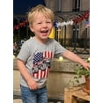 thumbnail image 6 of BemeyourBBs Toddler Baby Boy Girl 4th of July T Shirts Outfit Patriot Independent Day Clothes American Flag Truck Printed Crew Neck Short Sleeve Summer T Shirt Pullover Tee Tops, 6 of 9