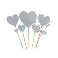 thumbnail image 3 of Ovzne 70-Piece Gold Wooden Heart Cocktail Picks – 3.54X4.72In Skewers For Appetizers, Fruit, Drink Garnishes, Christmas Parties Events – Disposable, Eco-Friendly Decor Supplies, 3 of 8