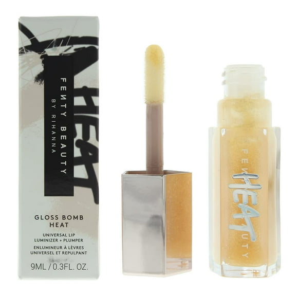 Luminador de labios universal Gloss Bomb Heat Plus Plumper, 05 Lemon Lava de Fenty Beauty para mujer, brillo de labios de 0.3 oz