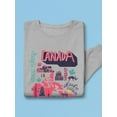 thumbnail image 3 of Canada Tourist Map Sweatshirt Women -Image by Shutterstock, Female Large, 3 of 4