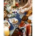 thumbnail image 3 of Christmas Placemats Set of 6, Snowman Placemat for Dining Table Decorations, Cotton Linen Snowflake Blue Place Mats, Xmas Table Mats for Kitchen Dinner Holiday Party Decor Gift, 3 of 6