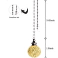 thumbnail image 2 of 2Pcs Crystal Ceiling Fan Pull Chain, Ceiling Fan Pull Chain Extender, Pull Chains for Ceiling Fans and Lights, Light Pull Chain with 21 Inches 3mm Diameter Ball Beaded Chain, 2 of 8