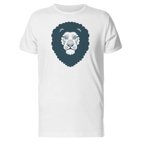 Sketch Of A Decorated Lion Face Tee Men's -Image by Shutterstock