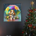thumbnail image 4 of Pintura de diamante 5D DIY, kit de perro paraguas con taladro redondo completo, decoración del hogar, 30x30cm, 4 of 9
