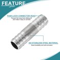 thumbnail image 3 of 2Pcs 16x55mm Hose Barb Equal Pipe Fitting, 304 Stainless Steel Pipe Adapter Connection Fitting for Vacuum Systems, Industrial Connections, Pneumatic Equipment, Silver, 3 of 6
