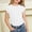 White, variant on RTKFRFLM Girls Drawstring Summer T-Shirt Casual Crewneck Short Sleeve Shirt Top Red 8-9 Years