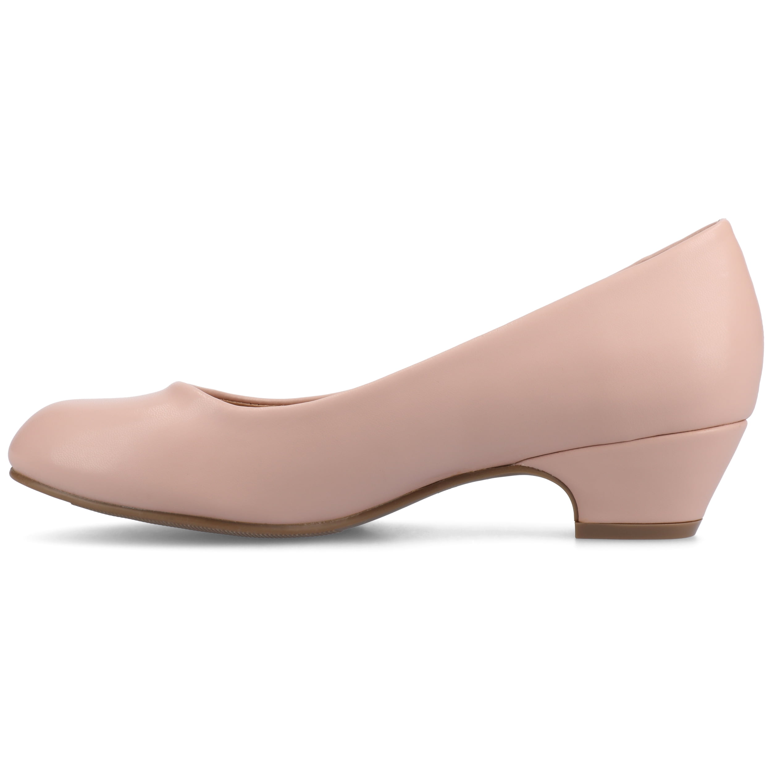 Journee Womens Saar Comfort Insole Round Toe Block Heel Pumps