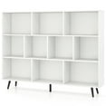 thumbnail image 1 of Costway 10 Cube 55" Bookcase with 5 Metal Legs 2 Anti-tip Devices Display Cabinet Rack, 1 of 10