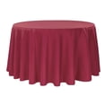 thumbnail image 1 of 1 Pc, Economy Polyester Tablecloth 108" Round - Apple Red For Occasional Use, One-Time Events, Or Casual Affairs, 1 of 1