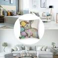 thumbnail image 5 of nygtbtfer Pillow Set of 2, Floral Cross Rabbit Bunny Striped Decorative Throw Pillowcases for Home Sofa Couch Decoration White, 5 of 7