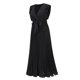 thumbnail image 4 of Vestido de playa plisado de gasa para mujer - Manga con volantes, corte ajustado, color liso, tallas S-XXL, para fiestas de verano/bodas, largo 140 cm, 4 of 7