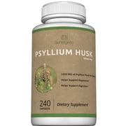 Premium Psyllium Husk Capsules - 725mg of Psyllium Husk per Capsule - Powerful Psyllium Husk Fiber Supplement Helps Support Digestion & Regularity - Easy to Swallow Psyllium Husk - 240 Capsules