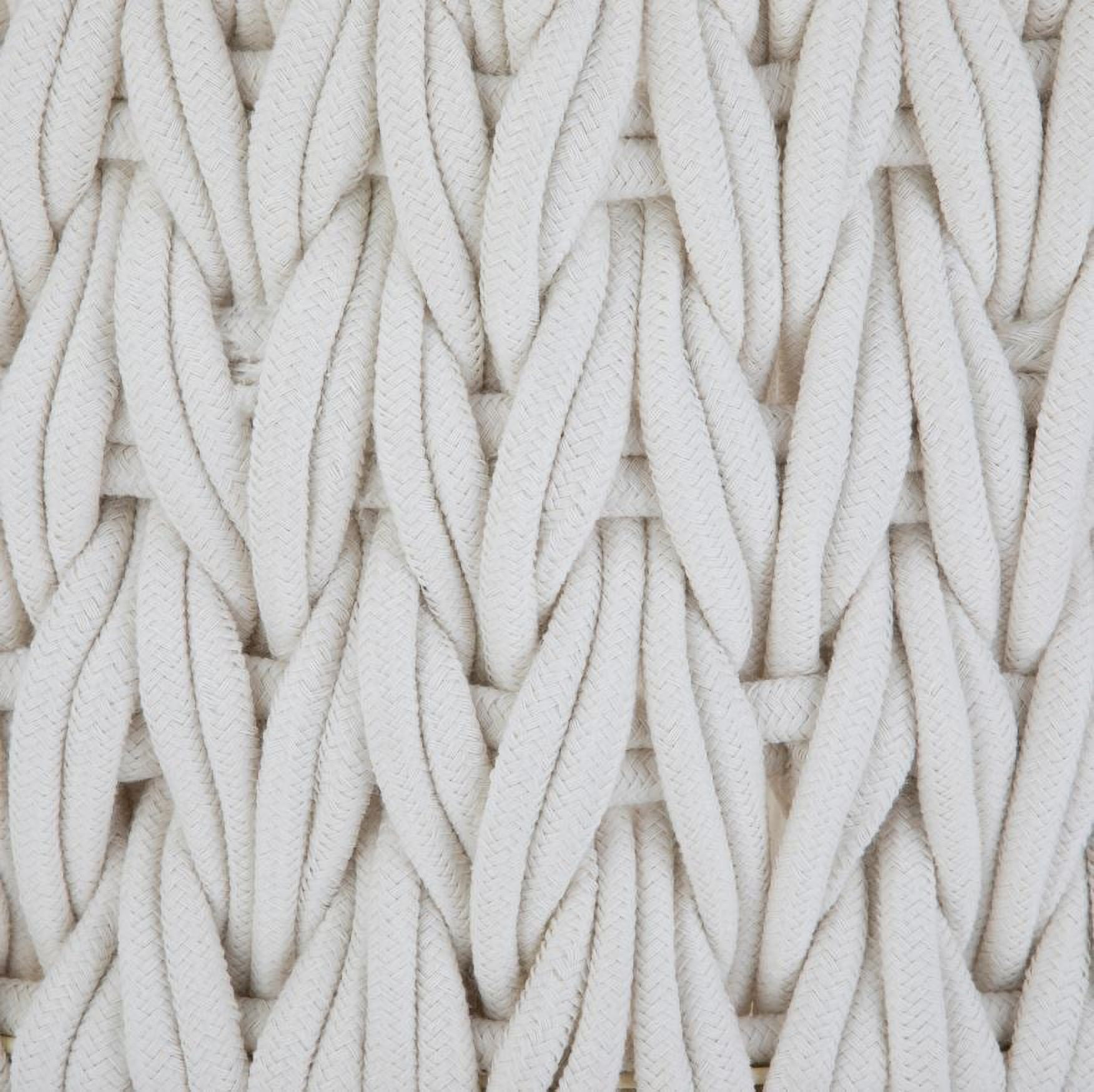 Better Homes & Gardens Extra Large White Woven Rope Decorative Storage Basket, 19 in x 15 in