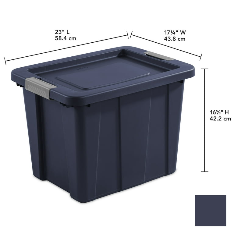 Sterilite Tuff1 18 Gallon Plastic Storage Tote Container Bin with Lid (6  Pack)