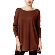 Style & Co Petite Boat-Neck Sweater Tunic Rich Auburn PS