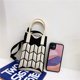 thumbnail image 1 of Bolso para teléfono móvil a cuadros, bolso de mensajero para mujer, mini bolso pequeño, lindo y ligero, bolso de mano para las cuatro estaciones, bolso de punto, 1 of 6