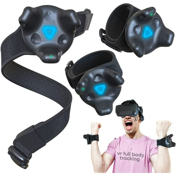 Skywin 10Pack VR Tracker Belt and Tracker Strap Bundle for HTC Vive System Tracker Pucks - Adjustable Belt and Hand Straps for Waist and Full-Body Tracking in Virtual Reality(5 Belt and 10Hand Straps)