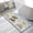 White, variant on Graduation Bathroom Rugs Non Slip Washable Bath Mat Absorbent Low Pile Front Door Mat Yellow Star Botanical Grey Gingham Indoor Doormat for Kitchen Entryway Shower Decor Accessories 15.7"x23.6"