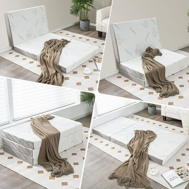 4 Inch Tri fold Cool Gel Memory Foam Mattress Walmart