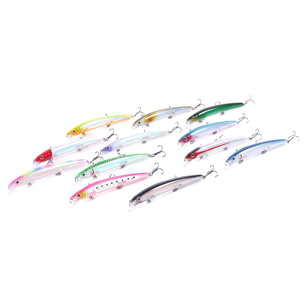 HENGJIA Fishing Lures Large Hard Bait Minnow VIB Lure with Treble Hook Life-Like Swimbait Fishing Bait Popper Crankbait Sinking Lure for Bass Trout Walleye Redfish