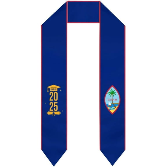 Class of 2025 Guam Flag Graduation Stoles Shawls Sash International Study Graduate Scarves