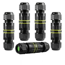 5Pc IP68 Waterproof 2 Way 3-Core Junction Box Electrical Cable Connector M16 Wire Range(3.5-10mm), Outdoor Repair Cables
