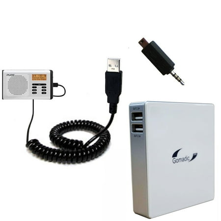 Pure Rechargeable Batteries Gomadic High Capacity Rechargeable External Battery Pack suitable for the PURE Move 400D - Portable Charger with TipExchange Technology ()