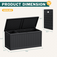 thumbnail image 5 of Vineego 260 Gallon Deck Box, Outdoor Resin Storage Box, with Large Storage Capacity, for Patio, 5 of 7
