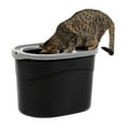 IRIS Top Entry Cat Litter Box, Black/Gray