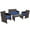 Navy, variant on Costway 4PCS Patio Rattan Furniture Set Cushioned Chair Sofa Coffee Table Turquoise