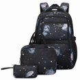 thumbnail image 4 of WAYUTE Backpack for Kids Back to School 3 Pcs Sky Print Backpack Set Spacious Everyday with Matching Lunch and Pencil Bag for Boys Bookbag Casual Outdoor Travel, 4 of 4