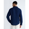 thumbnail image 3 of Free Assembly Men's Button Front Double Cloth Shirt with Long Sleeves, Sizes XS-3XL, 3 of 6