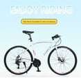 thumbnail image 3 of Men's 27 Speed 700C Road Bike, Segmart Outdoor Racing Urban Bicycles with Thick Pad Saddle, City Hybrid Bicycles for Women and Adults, SS2073, 3 of 6