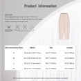 thumbnail image 7 of TSSOE Women Wide Leg Long Bloomers Pants Ruffle Elastic Waist Loose Fit Trousers Suitable for Office & Parties White S, 7 of 7