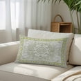 thumbnail image 3 of Sage Green King Size Pillow Cover, Pillowcase Protectors with Zipper, Breathable Decorative Throw Pillow Case Cover, Boho Retro Decorative Abstract Floral Ethnic Pillow Shams for Couch Sofa 20x36Inch, 3 of 8