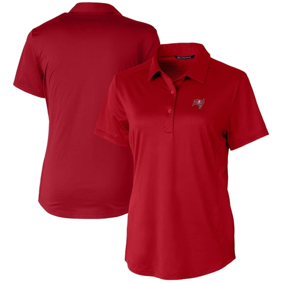 Women's Cutter & Buck Red Tampa Bay Buccaneers Prospect Textured Stretch Polo