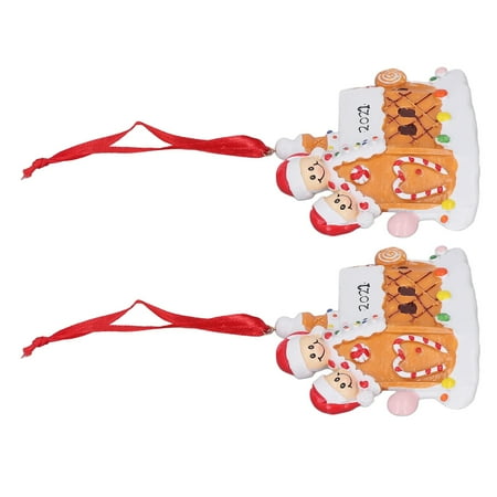 

Christmas Tree Pendant Resin Carved Hand Painted Christmas Hanging Pendant With Red Rope For Backyard