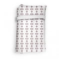 thumbnail image 4 of Geometric Reusable Market Bag, Starry Small Rhombuses and Twin Circles Shapes on Plain Background, Printed Foldable Bag for Shopping and Grocery Large Capacity, Dark Mauve and White, by Ambesonne, 4 of 4